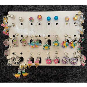 Youth Earrings: 4 Posts and 16 Dangle Clip-ons